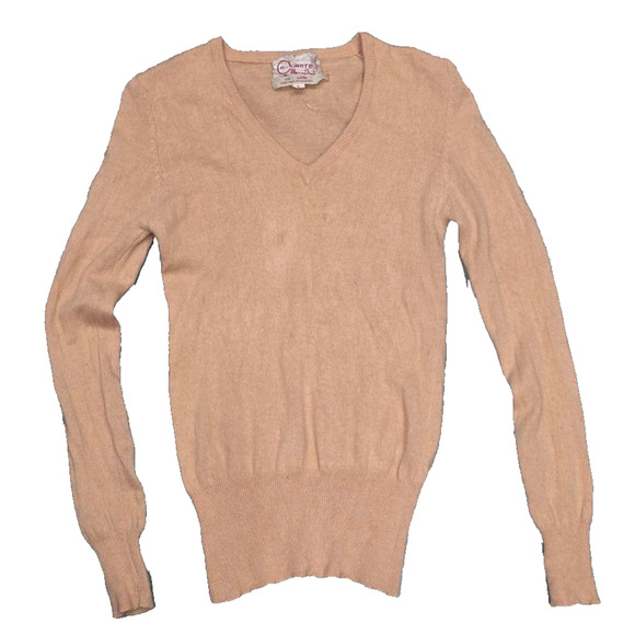 Cashemere Alexanders Sweaters - Cashemere Alexanders 100% Cashmere Ladies V Neck Jumper Camell L A003965